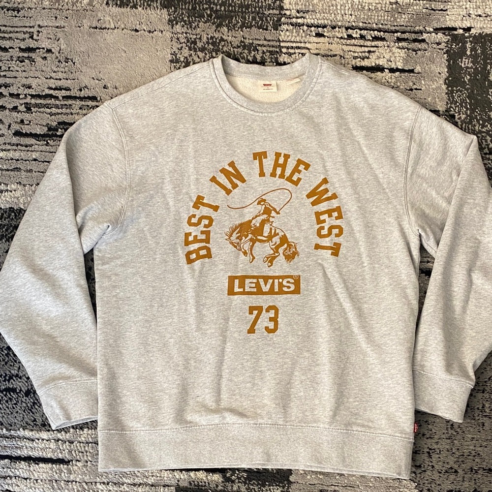 Levi’s Best In The West 100% Cotton Crewneck Sweatshirt Medium Relaxed Fit